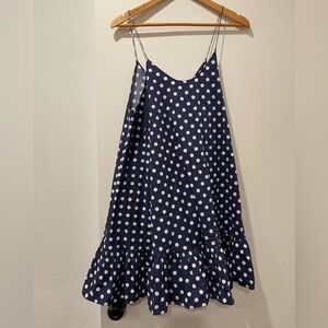 Caroline Constas Navy Polka Dot‎ Blouse